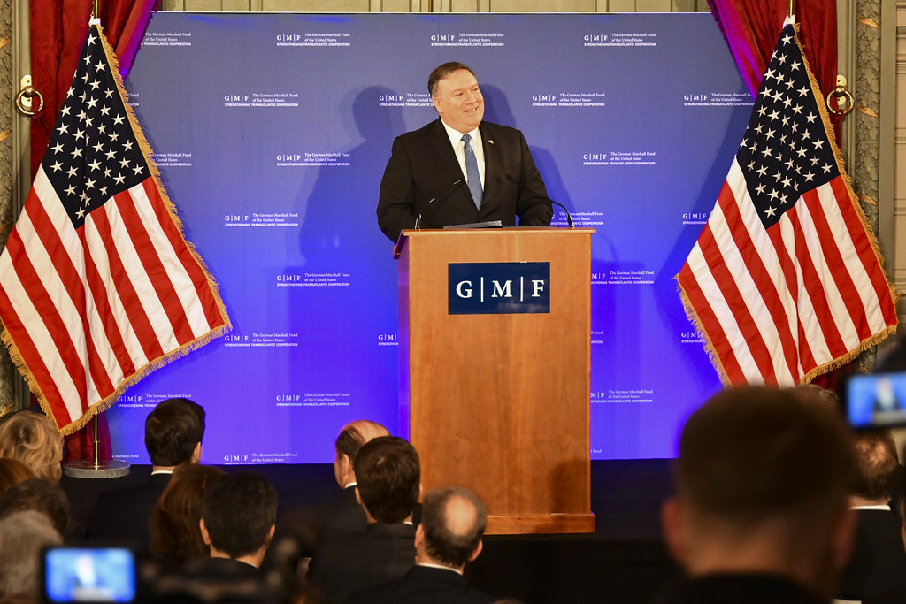SecPompeo's tweet photo. Received a...muted reception from globalists in Brussels when I said we've got to prioritize results, not empty rhetoric, in places like @UN. They were wrong, we were right. https://t.co/OcovJ9kGGh