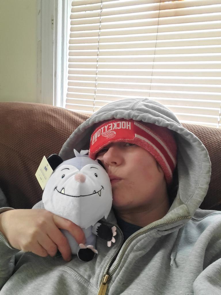 jennthegrape's tweet photo. @NADDPod he's finally here! The best part was explaining to my bff how he's my new lawyer... he replied with a stoic "reeear re re reeear" and wrote out "m o" on my hand. https://t.co/s8xclYzRgV