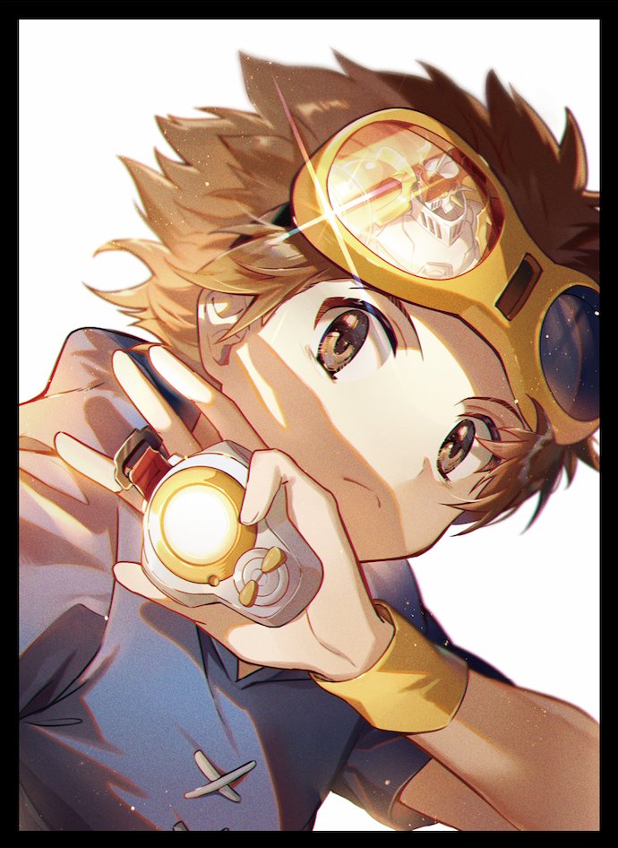 1boy male focus gloves goggles brown hair brown eyes goggles on headwear  illustration images