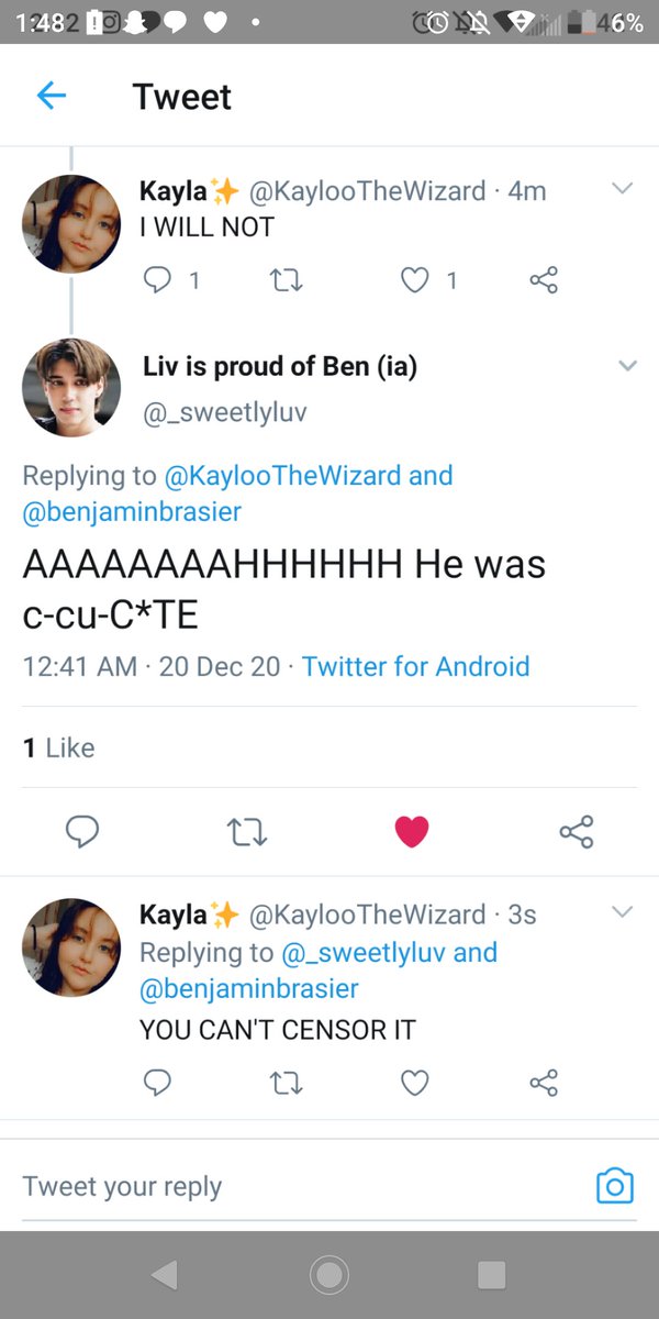 KaylooTheWizard's tweet photo. Reposting these bc we love exposing Liv @benjaminbrasier 
Throwback to when I used light mode Twitter 🤢
#BBen #FakeBBen #BenPacks #BlameBen #KillBenForLiv https://t.co/mtj6edPqnm
