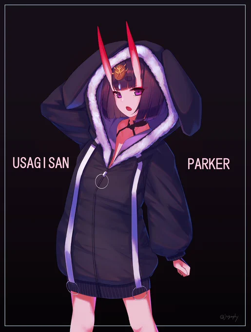#FGO 
うさぎさんぱーかーかわいいぞ! 