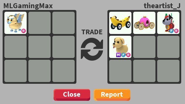 @PlayAdoptMe Please choose my as the winner #AMTradingTuesday I traded my Golden Griffen because I thought that golden pets are starting to lose value