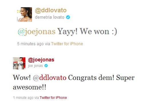 They won an award in 2011 and they met again at the VMAs.