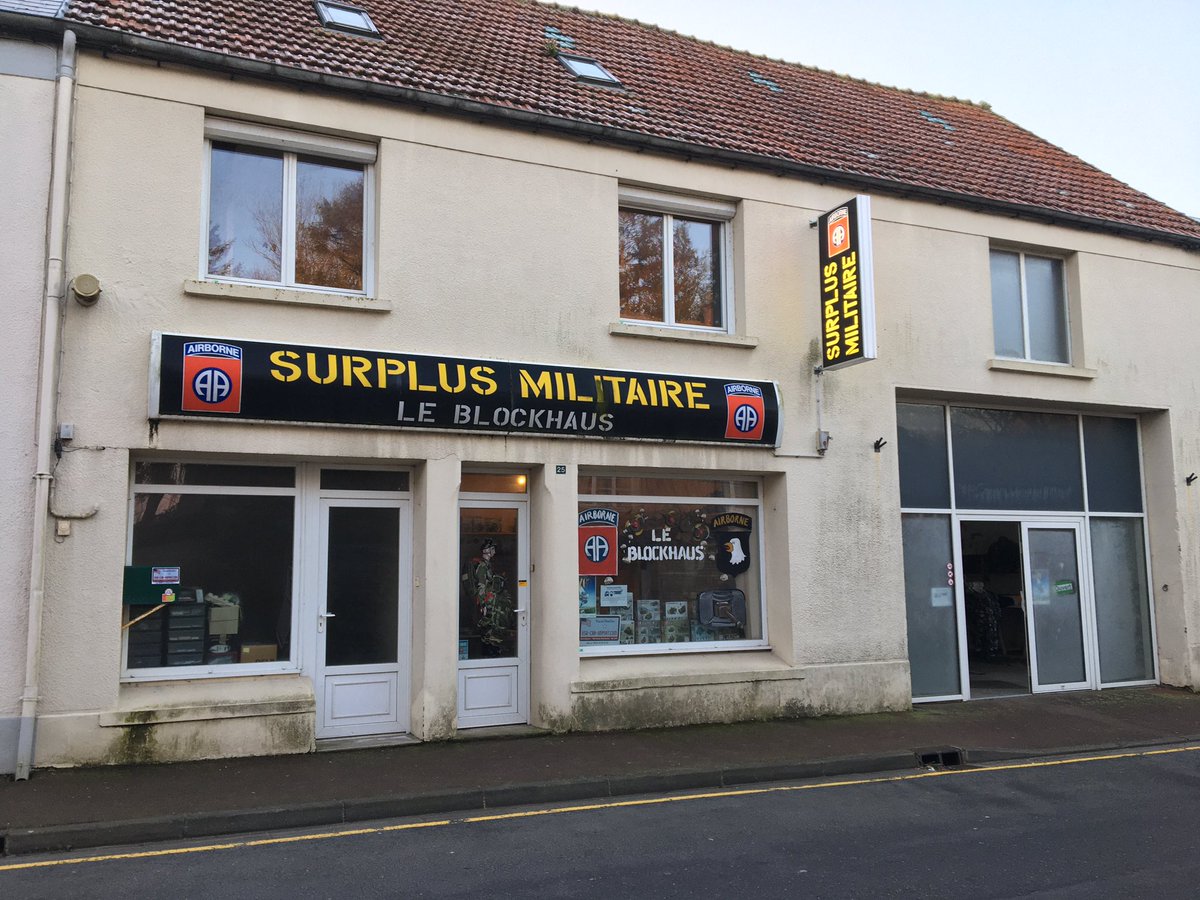 blockhaus50's tweet photo. Surplus Militaire Le Blockhaus à Sainte Mère Église #surplusmilitaire #leblockhaus #saintemereeglise #dday #surplusmilitaireleblockhaus #militaire #treillis https://t.co/nIy4f0qybU