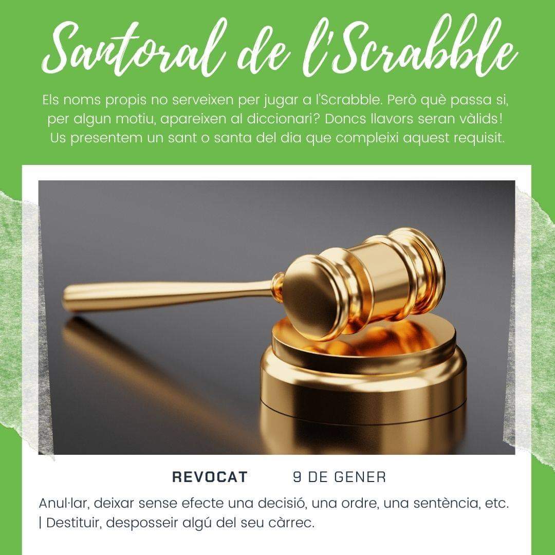 fiscrabblecat's tweet photo. Hem creat un #santoral molt especial: en ell, tots els sants i santes són paraules vàlides per jugar a #Scrabble en #català. #scrabblecatalà #escrable #scrabbleCAT #scrabbleencatalà #santoraldelscrabble #9gener #gener
https://t.co/c6dv7MPQbB https://t.co/LPRLkseIKz
