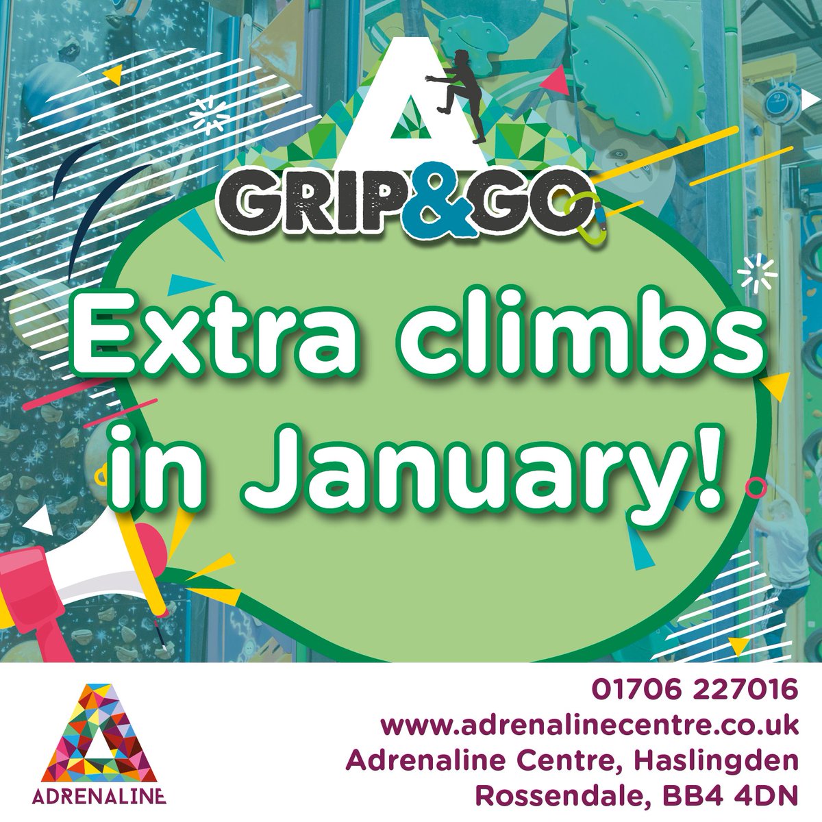 We're hosting extra climbs in January! Start your new year with some fun and adventure at Grip &amp; Go! Book your session now! ow.ly/JQGs50CPd8D
