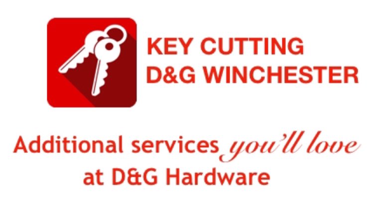 We offer a key cutting service at D&amp;G Winchester #shoplocal #staylocal #hellowinchester #winchesterbid