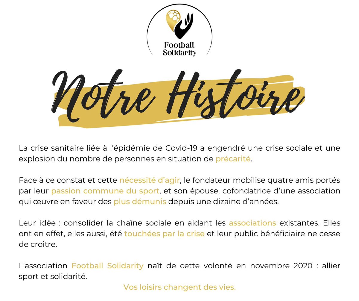 Footsolidarity's tweet photo. L'histoire débute maintenant ... 🙏
⚽️🏀🏓🥊🎮 #solidarité #association #sport #football  #evenement #humanitaire #esports https://t.co/A678uE4huY