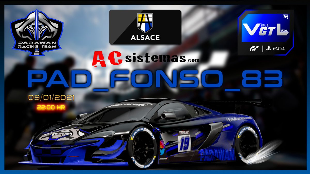 BUENOS DIAS A TODOS ‼️

Hoy nos vemos en Alsace con nuestro pilotazo PAD_FONSO_83 no os perdáis el carreron.🏎️

📺Emitido en directo a las 22:00 en :

 twitch.tv/titanium__red

📺On board :

twitch.tv/padawanracingt…