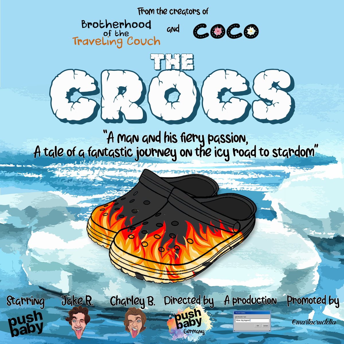martacruclelia's tweet photo. Despite some technical problem, here we are, new @pushbaby movie poster is yours to enjoy ❤️
Today we're going with the fashion icons themselves, @rochem8 flame Crocs 💖
As usual, thanks to @PushBabyGermany for keeping up with my insanity 🤣 https://t.co/1zLTruhHMJ