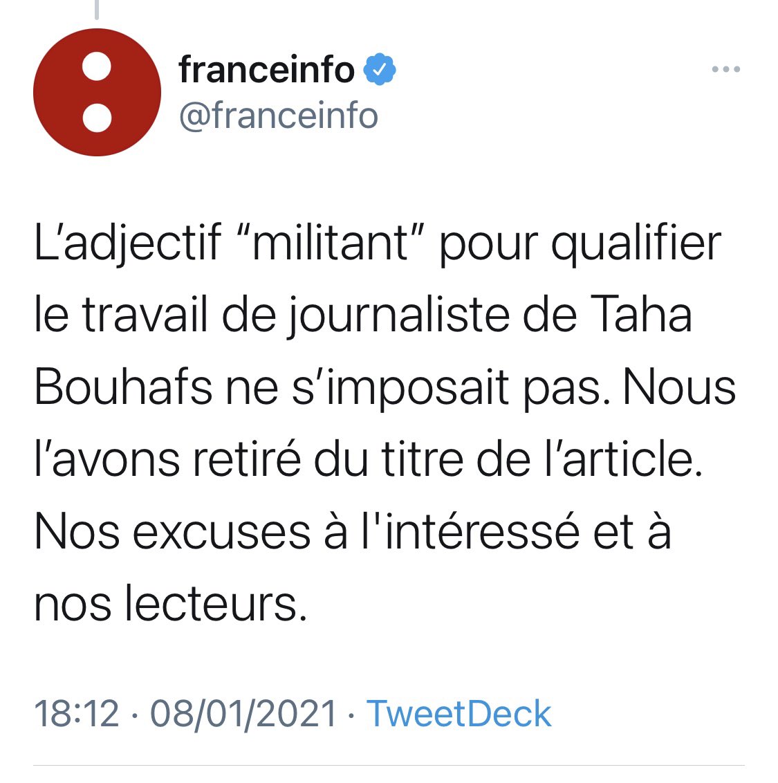 FdeRugy's tweet photo. Auditeur fidèle de @franceinfo puis-je espérer que le responsable du site internet ou du compte Twitter s’excuse de s’être trompé sur le mot qu’il fallait enlever (la personne revendiquant son militantisme en permanence par ses paroles et ses actes) #journalisme #militant https://t.co/NsxTOd5buZ