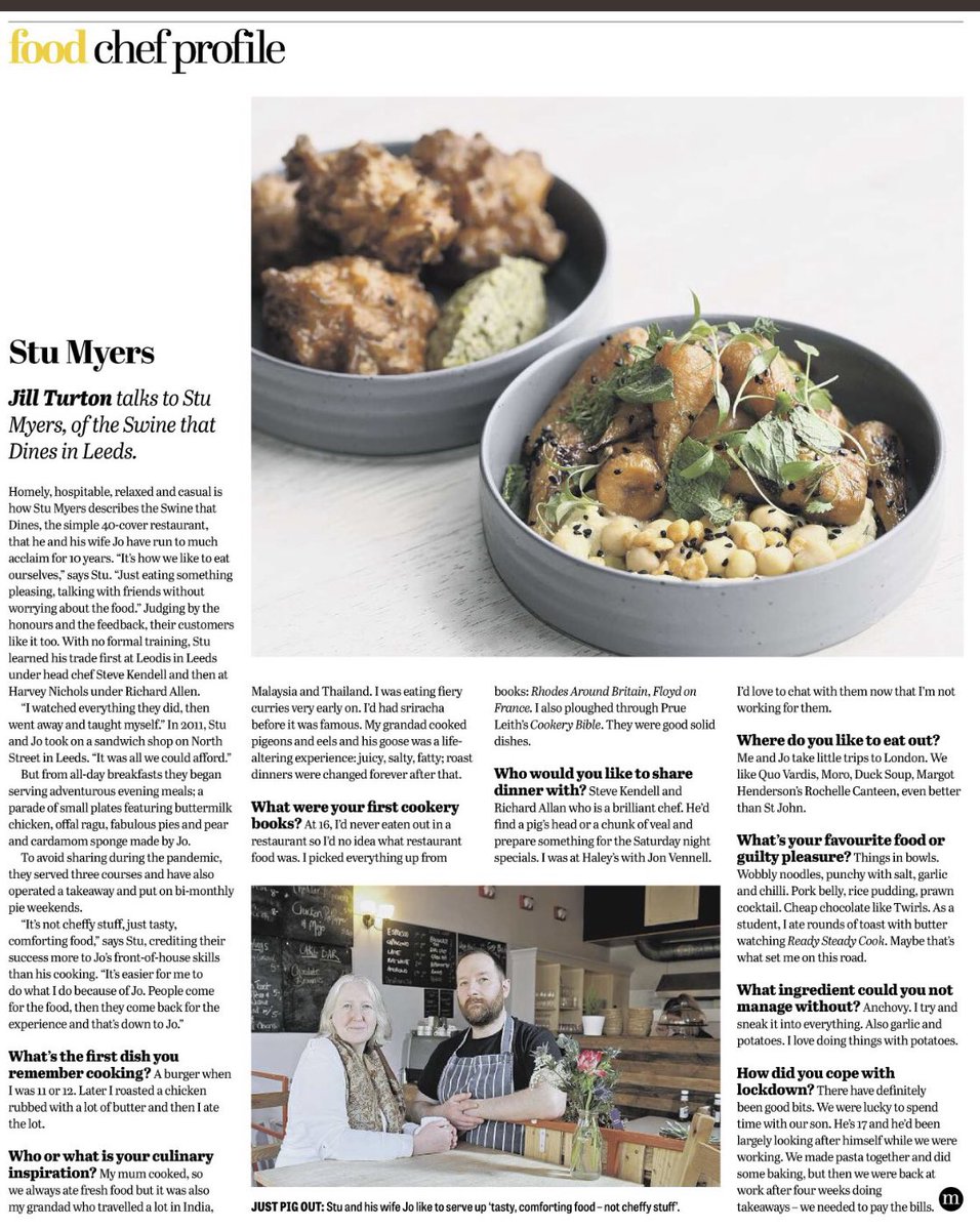 Stu is in <a href="/yorkshirepost/">The Yorkshire Post</a> where he talks about his grandads roasts and our sneaky food trips to London.