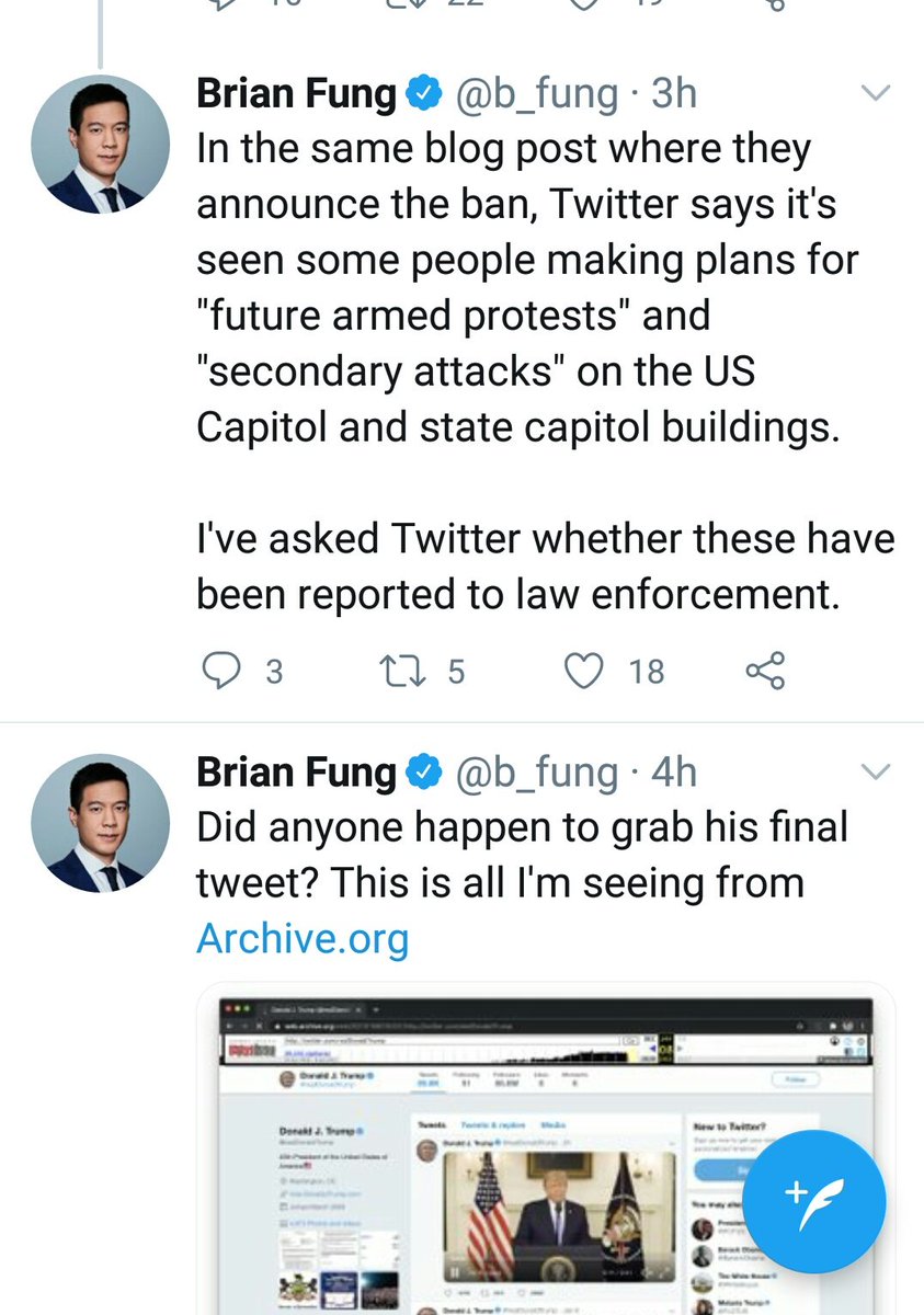 2. Fung cont. Tweets were captured earlier tonight (1/8) for time reference.