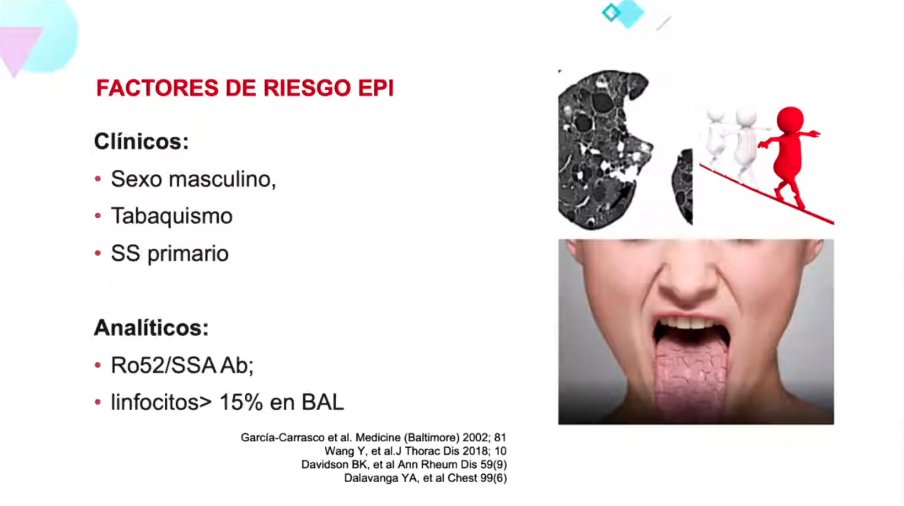 GEAS_SEMI's tweet photo. @MaykaFreire @PFanlo @fjrascon @GeasNavarra @GeasMadrid @joraltron @cpsimeon @JJRiosBlanco @bcgraciatello 🩺⚠️#Neumopatía #intersticial en el #síndrome de #Sjögren (#SS). 🫁
Factores de riesgo: sexo masculino, tabaquismo, SS primario, #Ro52, linfocitos >15% en el BAL
Más info en: GEAS-SS SEMI Registry
#registrosGEAS #registroSjögrenGEAS
https://t.co/cJ9cOnL0T1 https://t.co/dUf1n2Hxur https://t.co/5gWMJVBair