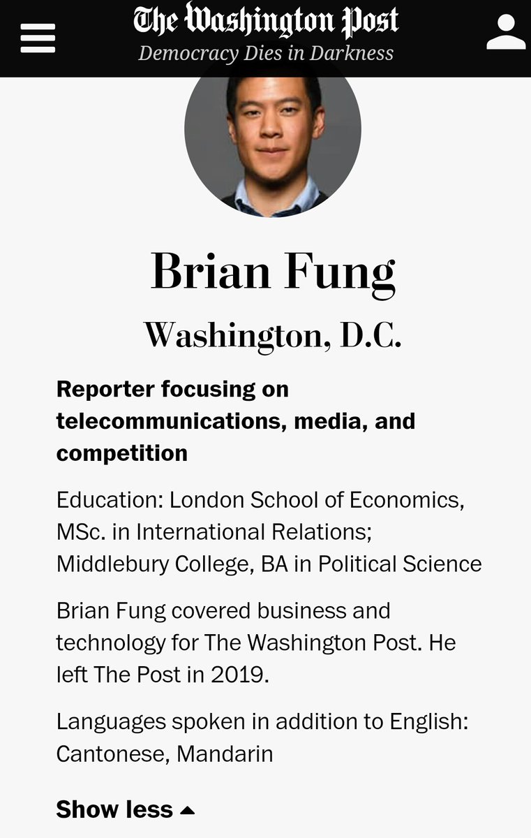 6. Who is Brian Fong? His bios and his headlines.