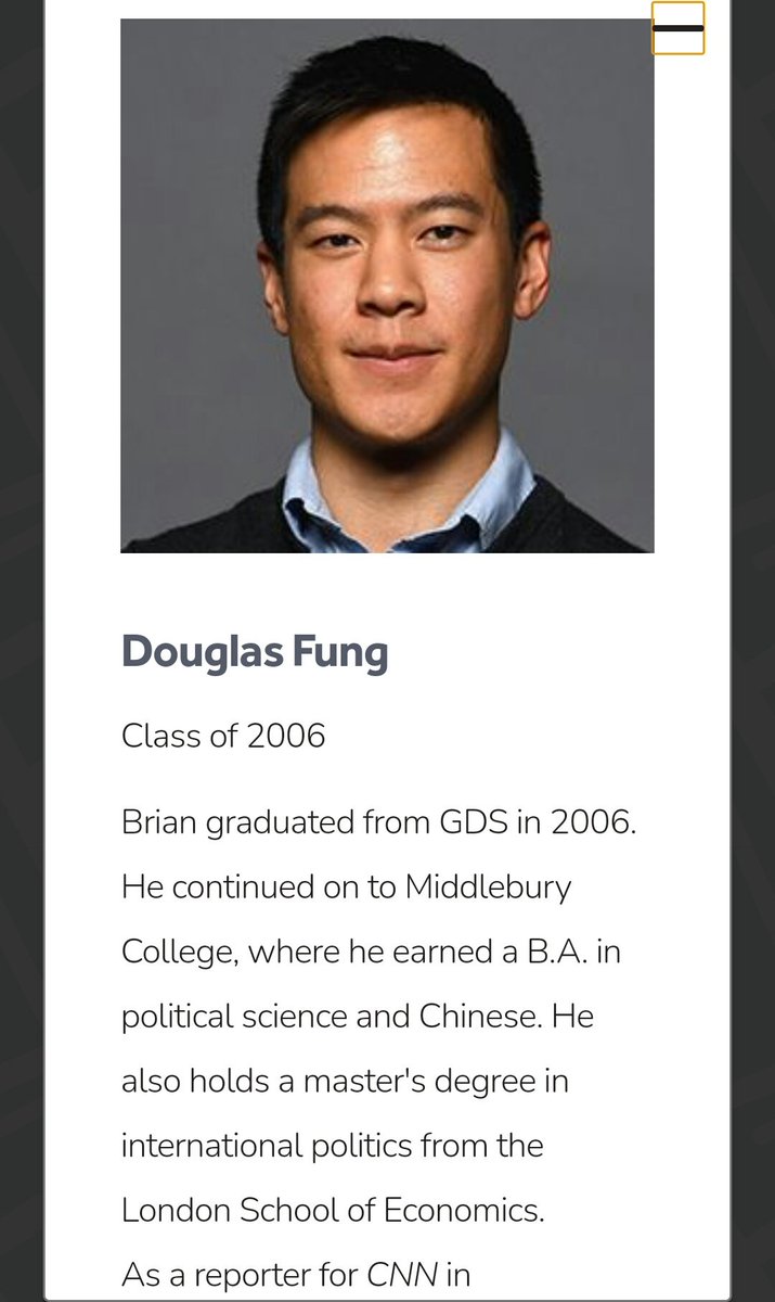 11. (Brian) Douglas Fung at CNN is also listed on the Alumni page.