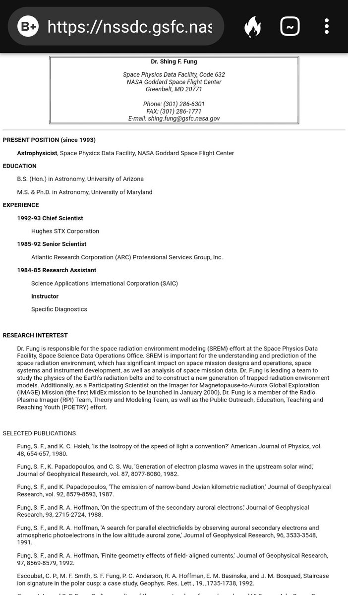 12. His father is Shing Fung and he works for NASA.