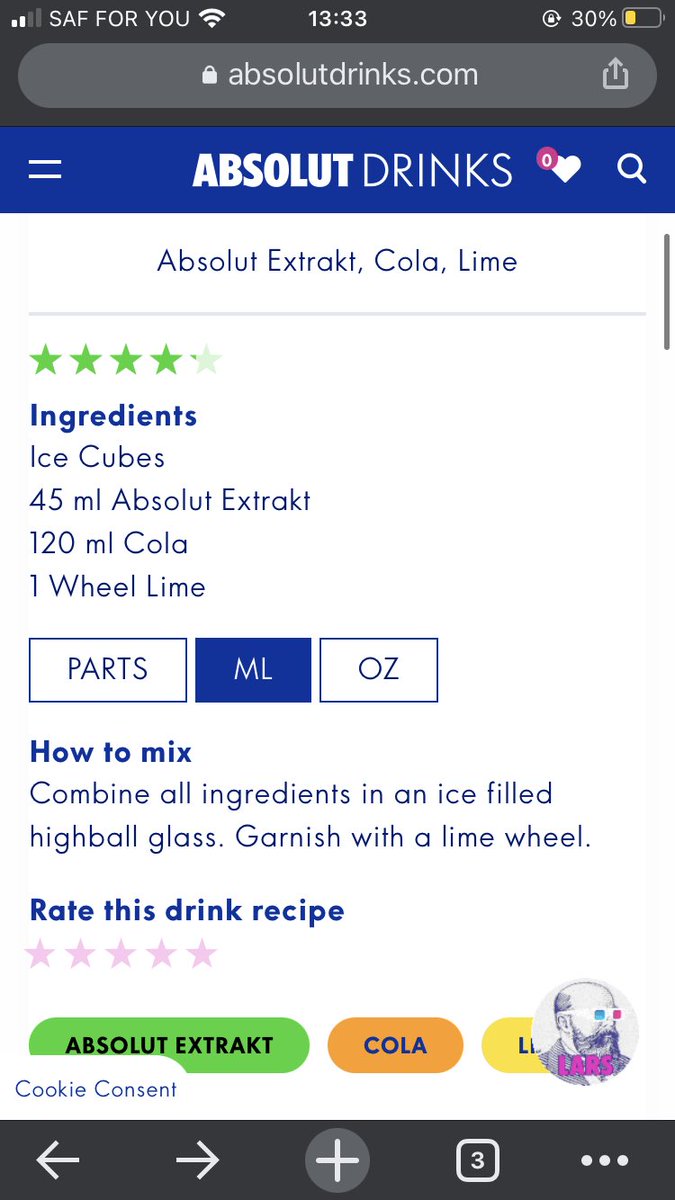 Doing a simple cocktail. an Extrakt Libre . Haina madoido mob 😛😜