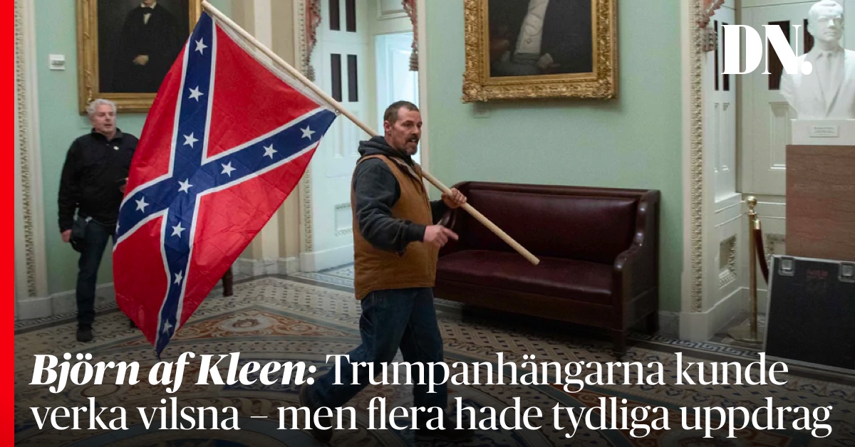 dagensnyheter's tweet image. “Trumpanhängarna kunde verka vilsna – men flera hade tydliga uppdrag.” DN:s Björn af Kleen om symbolismen i snaror och flaggor vid angreppet på Kapitolium.
dn.se/varlden/bjorn-…