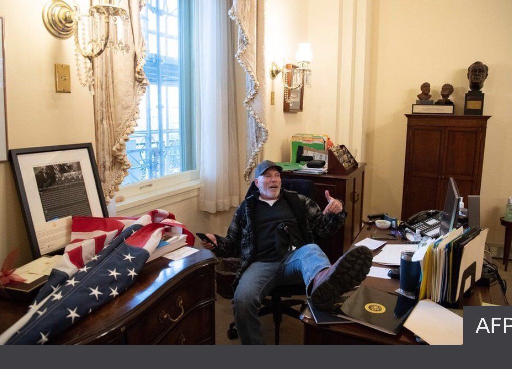 Richard Barnett was arrested. He’s the guy who interviewed holding Pelosi’s stationary, quipping that it wasn’t stealing because he left a quarter.In the same batch of arrests, someone had 11 styrofoam Molotov Cocktails in his car. Peaceful, right? https://www.timesofisrael.com/police-fbi-carryout-widespread-arrests-after-storming-of-us-capitol/