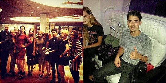 3rd picture: It was rumored, by Oceanup, that Joe had a sextape with Blanda Eggenschwiler coming out. The entire Jonas group of friends made fun of it on Twitter.