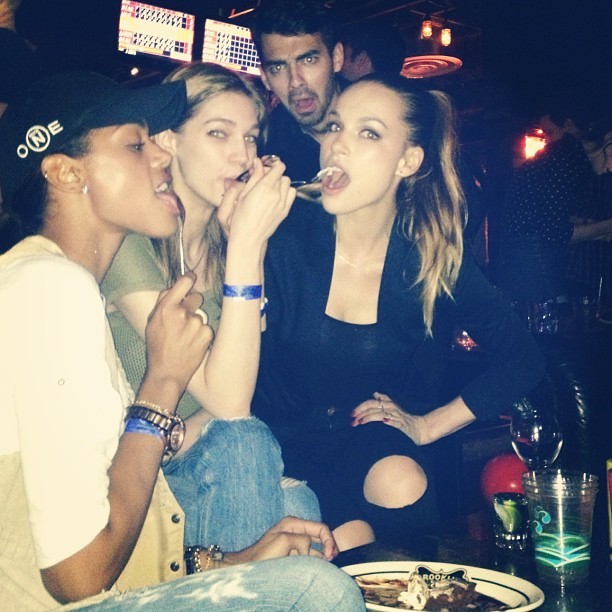 3rd picture: It was rumored, by Oceanup, that Joe had a sextape with Blanda Eggenschwiler coming out. The entire Jonas group of friends made fun of it on Twitter.