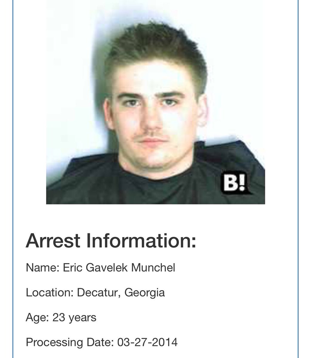 Eric Gavelek Muchel has several arrests - speeding, no tags on his car, little bit of pot & a crazy assault charge. https://patch.com/georgia/sandysprings/two-arrested-for-beating-man-and-woman-at-roswell-road-apartment