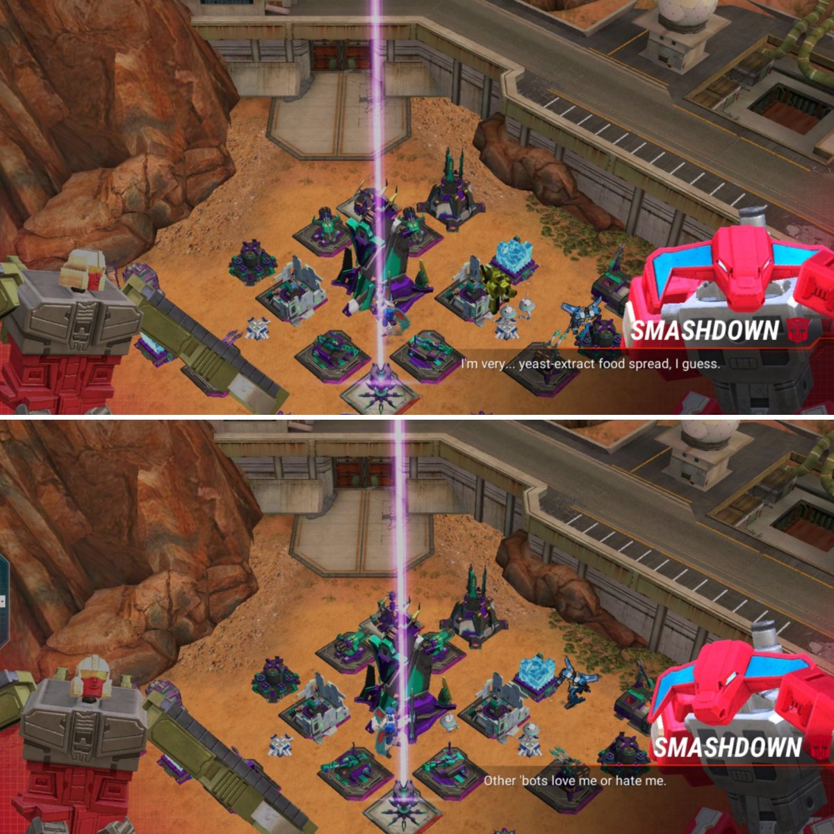 soundwavescat's tweet photo. Someone over at spaceape is a Vegemite fan 😁
#outofcontexttransformers
#transformersearthwars
#transformers
#spaceape
#backflipstudios
#mobilegaming https://t.co/VysBkfGxVq