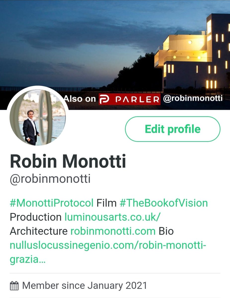 UPDATE: As of now, I am also on  http://gab.com  with the same username:  @robinmonotti