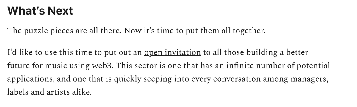 unlike the centralized decision making that flattened the music economy with one idea tailored for <1% of artists, web3 wants you to get involved and build the economy that best fits your art and audience. No idea is too weird in this space I assure you.