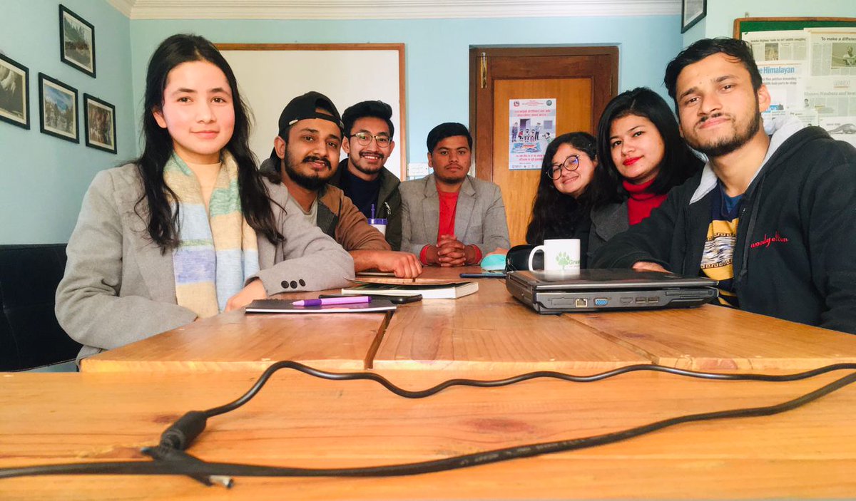 Physical meeting of @GYBN_Nepal's team  members after a long time. 
#Youth4Biodiversity 
#iAdvocate4Nature