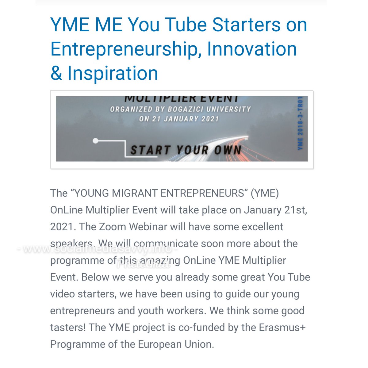 #YME #YT starters on #Entrepreneurship …oundationofinnovationwelfare2work.com/yme-me-you-tub…