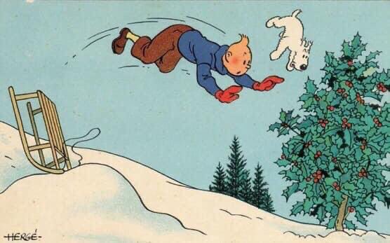 Tintín en la nieve...

🖌Hergé