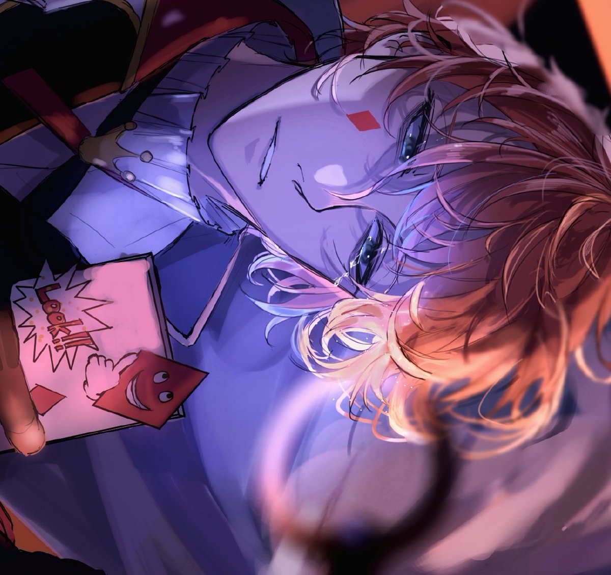 顔アップ かゆ のイラスト