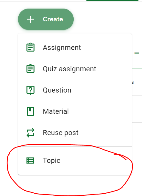 Use topics to label lessons so all lesson content goes under one topic. This keeps things simpler for students instead of putting everything into one assignment
