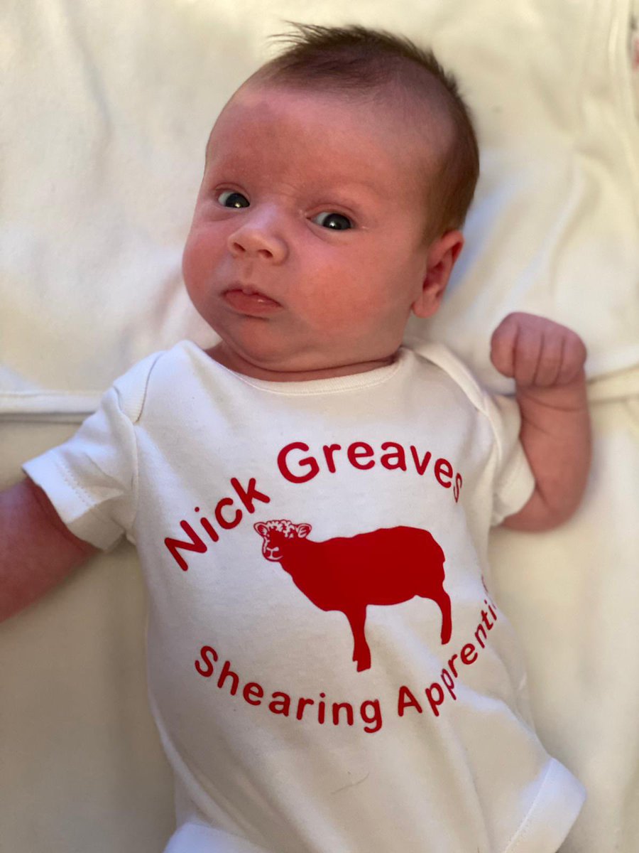 The face Eric pulled when I told him we got a full weeks pre lamb shearing next week