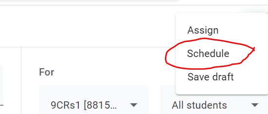 Use schedule to post content for the future