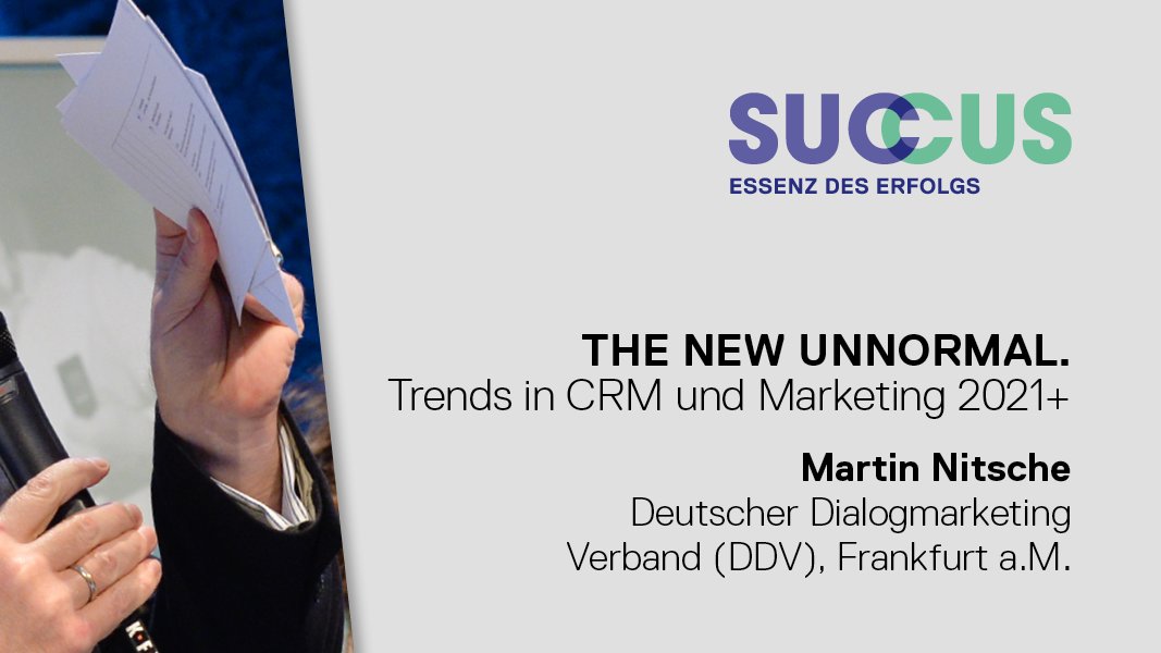 Die Trends in CRM und Marketing 2021+
Vortrag von Martin Nitsche, Q&amp;A und die Möglichkeit, jemand kennenzulernen - hopin.com/events/trends2…