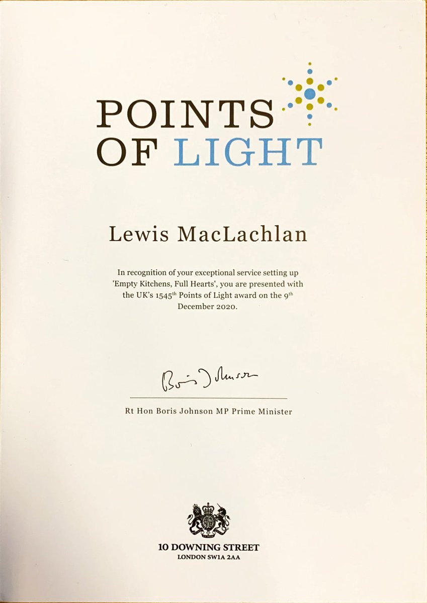 emptykitchens's tweet photo. One month ago we were given an award by @BorisJohnson for our efforts combating hunger and poverty in #edinburgh.

It was a nice thought, but is completely useless.

What we need is money and support, not meaningless plaudits full of errors.

So we wrote back and told him so. https://t.co/qdpi0NQMZT