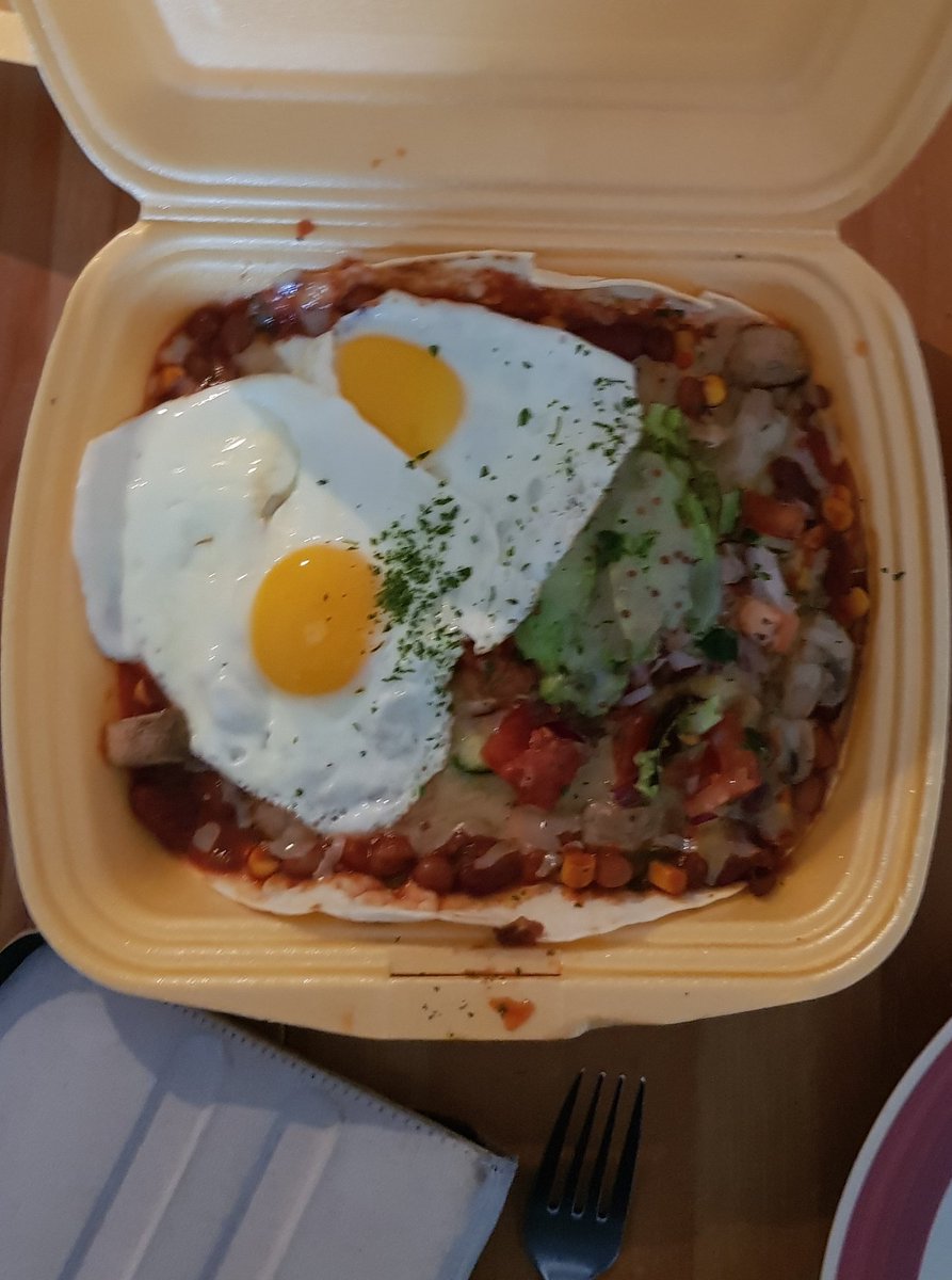 nessymon's tweet photo. #CafeInn Lewisham veggie ranchero breakfast. #buylocal if you can, keep your fave place open. https://t.co/wAd1JMNOnT