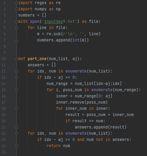 cr_marland's tweet image. Lil' victory today - catching up on #adventofcode2020 & wrote, what I think, is pretty brief and quick-running #Python code in just 3 hours. My technique has been to write then search reddit for better solutions and try to adopt techniques for the next day.