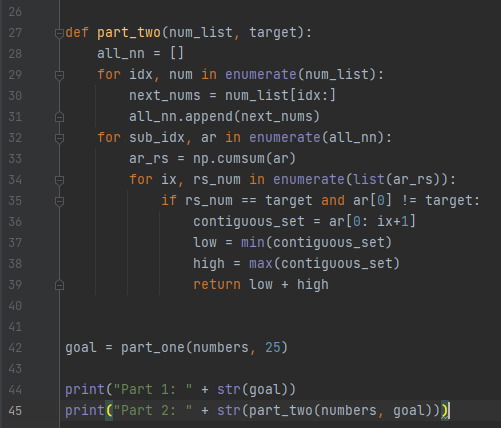 cr_marland's tweet image. Lil' victory today - catching up on #adventofcode2020 & wrote, what I think, is pretty brief and quick-running #Python code in just 3 hours. My technique has been to write then search reddit for better solutions and try to adopt techniques for the next day.