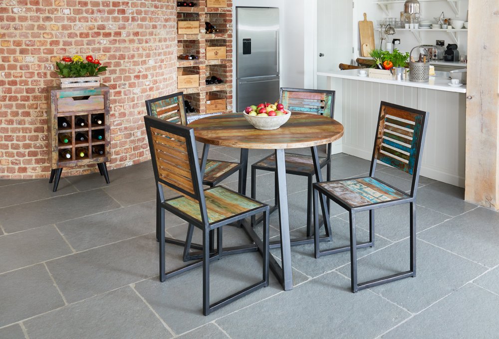 wood_furniture's tweet photo. Naturally beautiful, the Urban Chic dining table set will look wonderful in any setting. It's a striking combination of recycled wood with a contrasting steel frame to bring a contemporary, industrial style to your space #woodenfurniture #smalldiningroom https://t.co/Gj2lWwQBNu https://t.co/eISZi4Lnwi