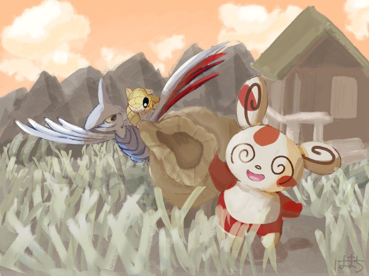 はまち畑 パッチールの火山灰あつめ ポケモンイラスト T Co 2dws9rwppm Twitter