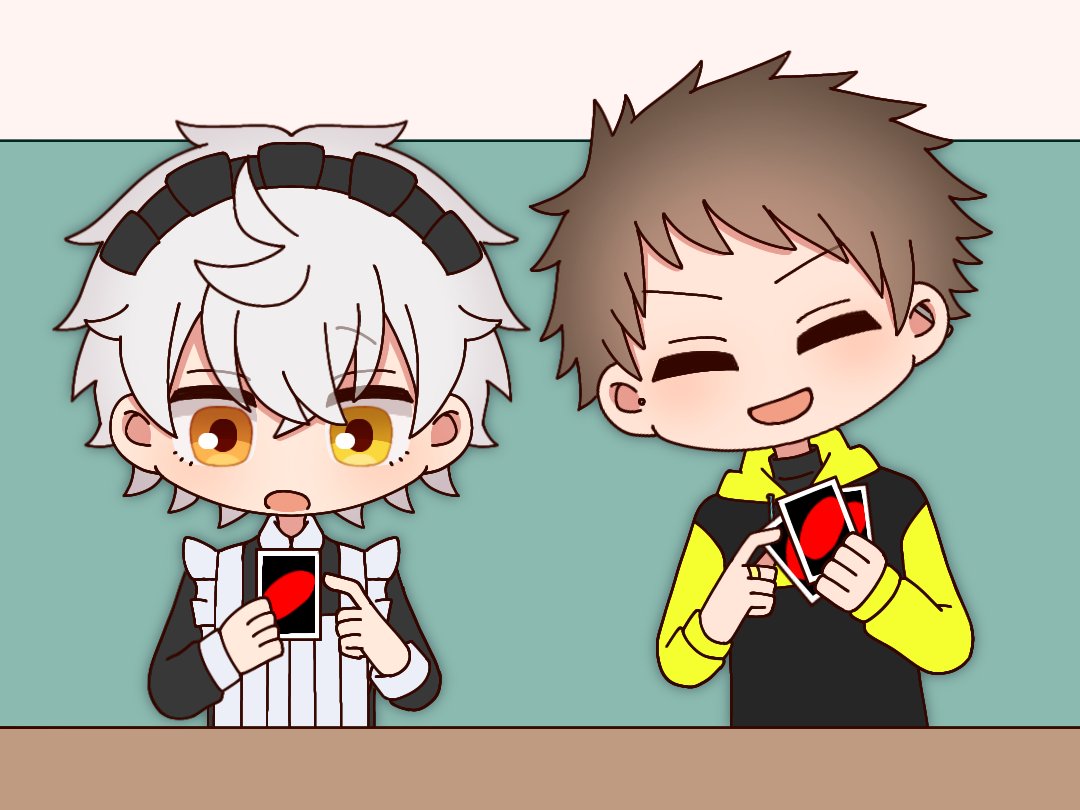 boku_syuu_'s tweet photo. 黄虎｢あれ、おれ上がりかも。でもウノって言ってないや｣
羽汰｢そしたら山札から2枚取ってやり直しな！｣
真｢惜しかったな！俺も忘れないようにしないと｣ https://t.co/U3R2rTaJfc