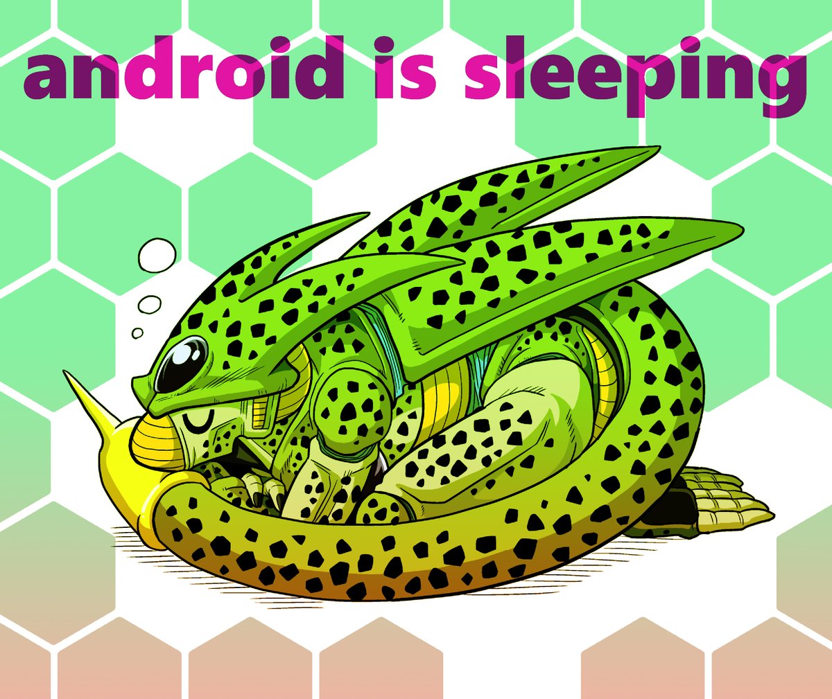 「android is sleeping 」|よるのイラスト