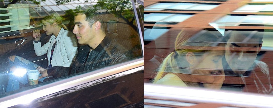 May/June 2015: Paparazzi caught Joe and Gigi Hadid hugging and kissing.