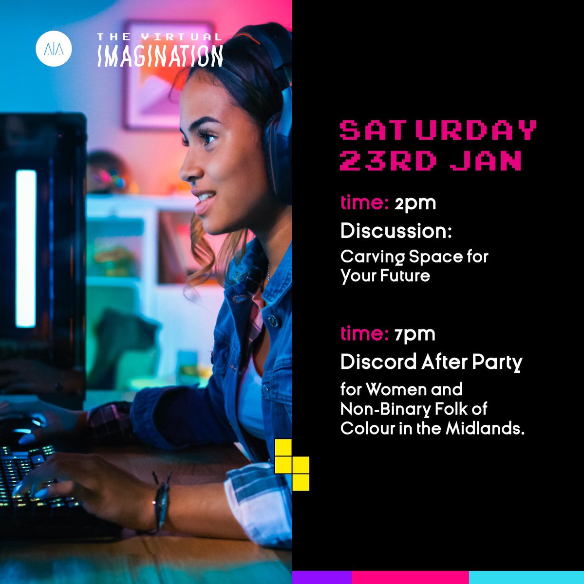we_are_maia's tweet photo. GAME LIKE YOUR JOY DEPENDS ON IT 🎮✨ If you’re a gamer, in a big or small way, come and join us over the next two Saturdays as we celebrate the joy, community and imagination that is found in gaming. Speakers TBA.
Sign up here: https://t.co/EpUE2I0XYs https://t.co/ii0uGwdrZP