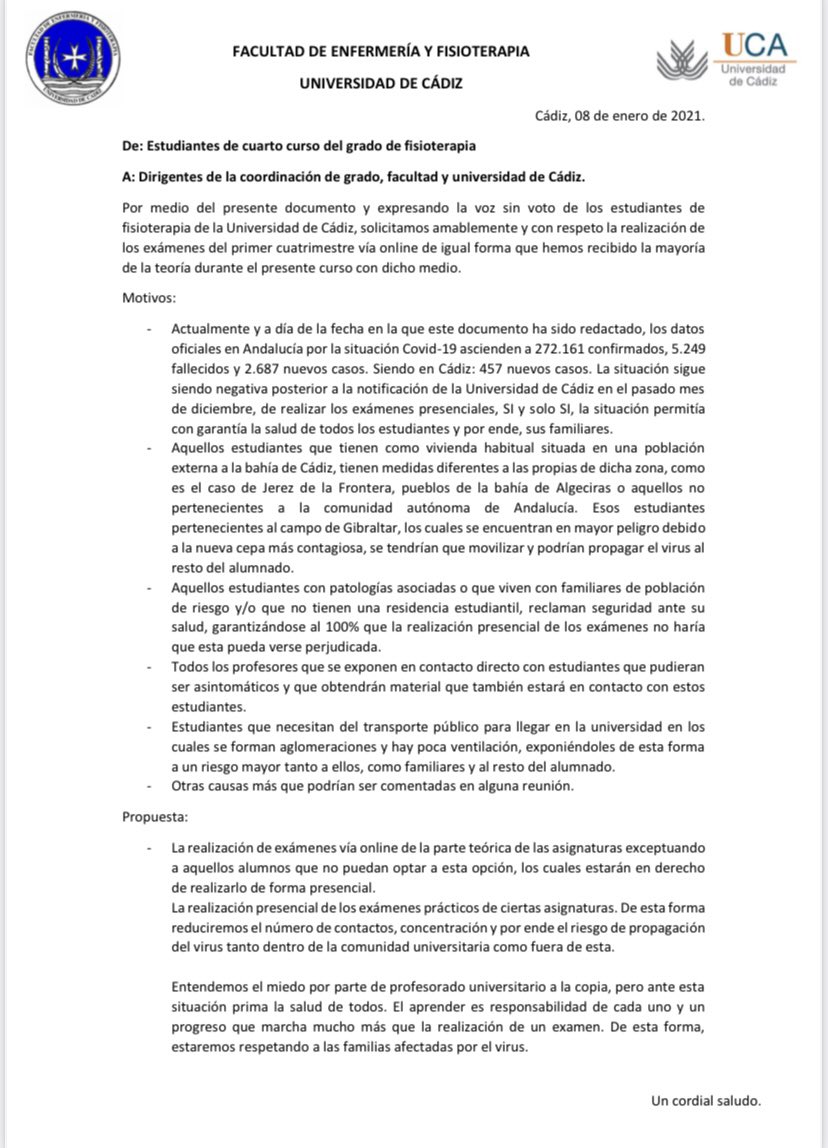 albaRuuiiz's tweet photo. El aprender es responsabilidad de cada uno, debemos de proteger a la población de riesgo. Somos sanitarios y tenemos que dar ejemplo. 
RT para más difusión!! #ExamenesOnlineEspana #ucaalarma @UCAnoveles @AlarmaUca @adirecto @AndaluciaJunta @JuanMa_Moreno @univcadiz https://t.co/2gGUTtNFbc