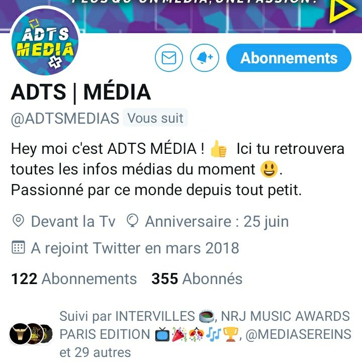 LeThomasOFF's tweet photo. 🐦 #TPUB : @ADTSMEDIAS
✏️ Pour commencer 2021 sur Twitter, je vous conseil de suivre le compte @ADTSMEDIAS
Il le mérite et vous n’allez pas le regretter de le follow si vous adorez les médias, un compte exceptionnel et une personne top. 👍🏻😁 https://t.co/DTex4Adcmz